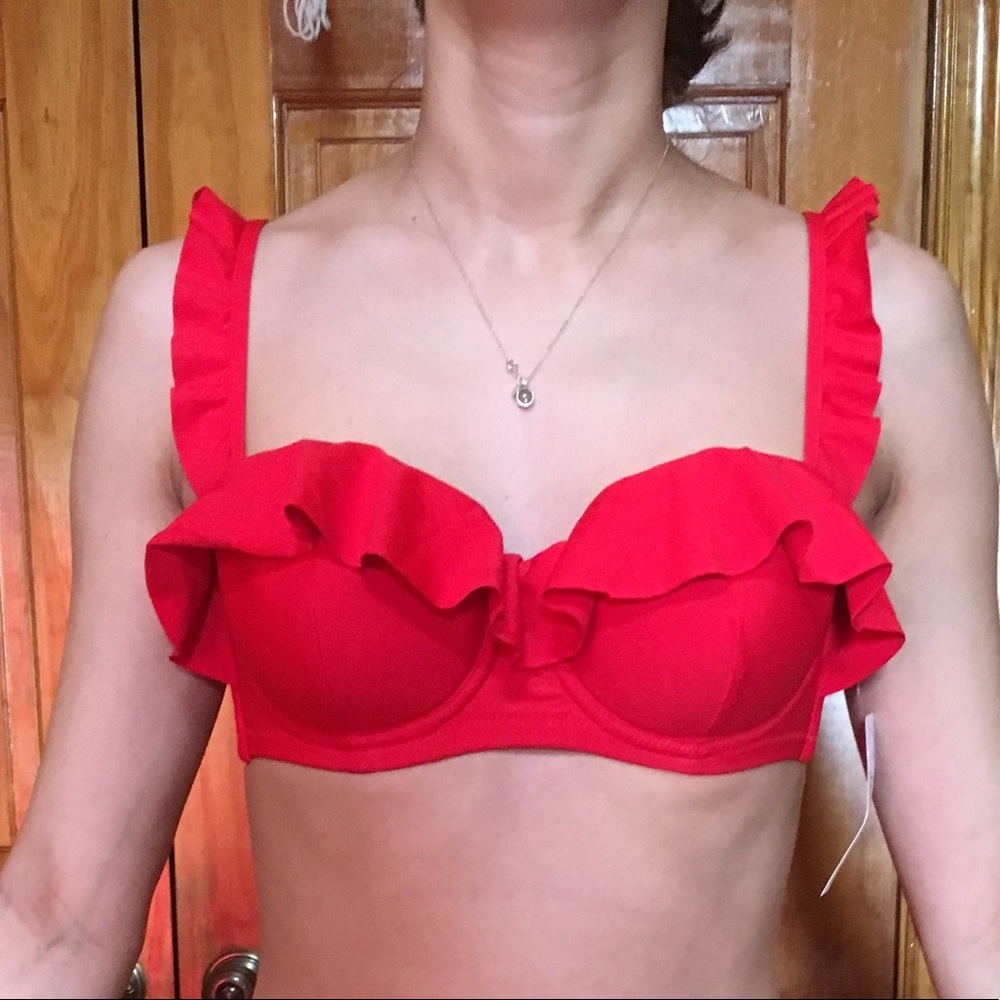 Red bikini top